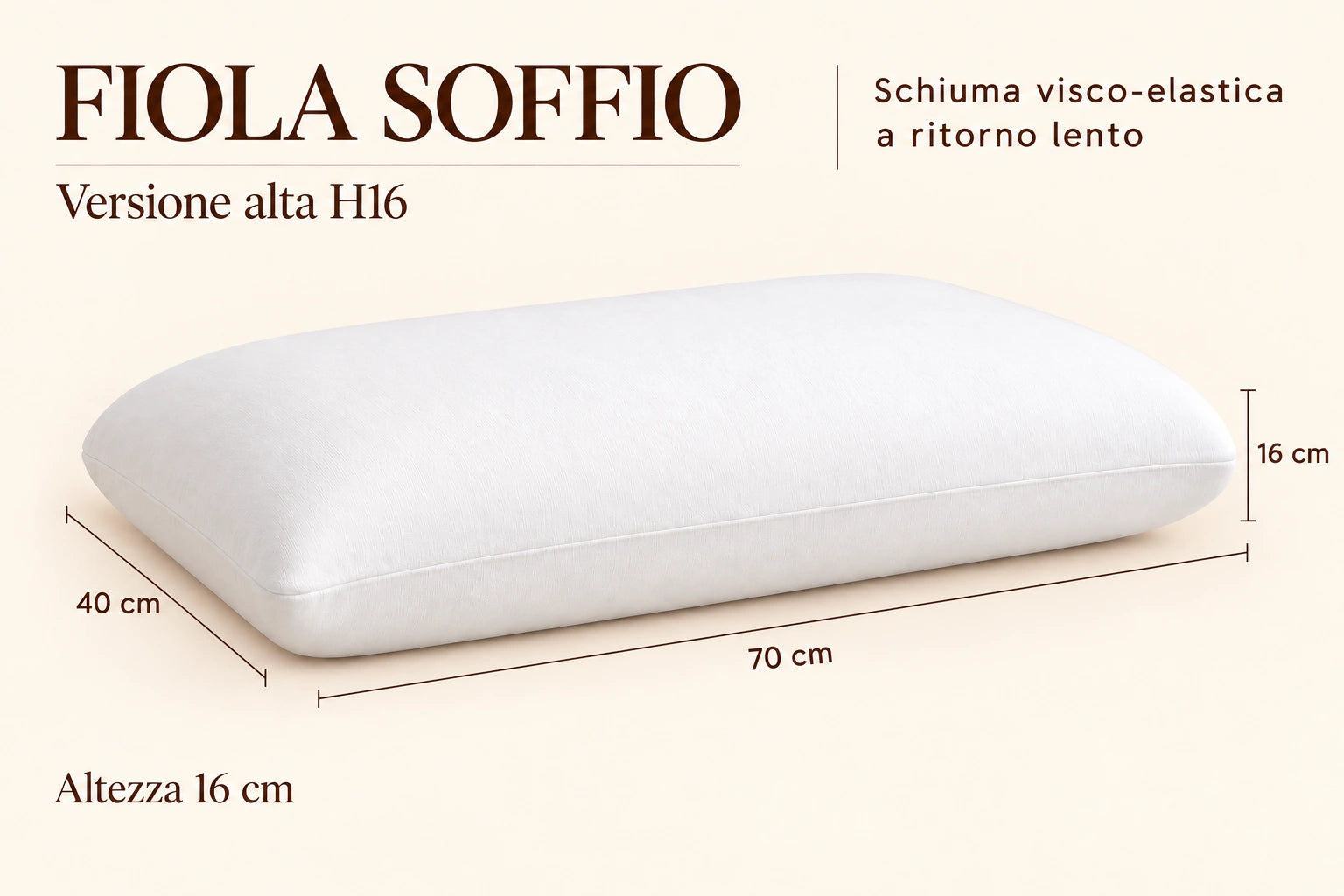 Fiola Soffio – versione alta H16, 70 × 40 cm
