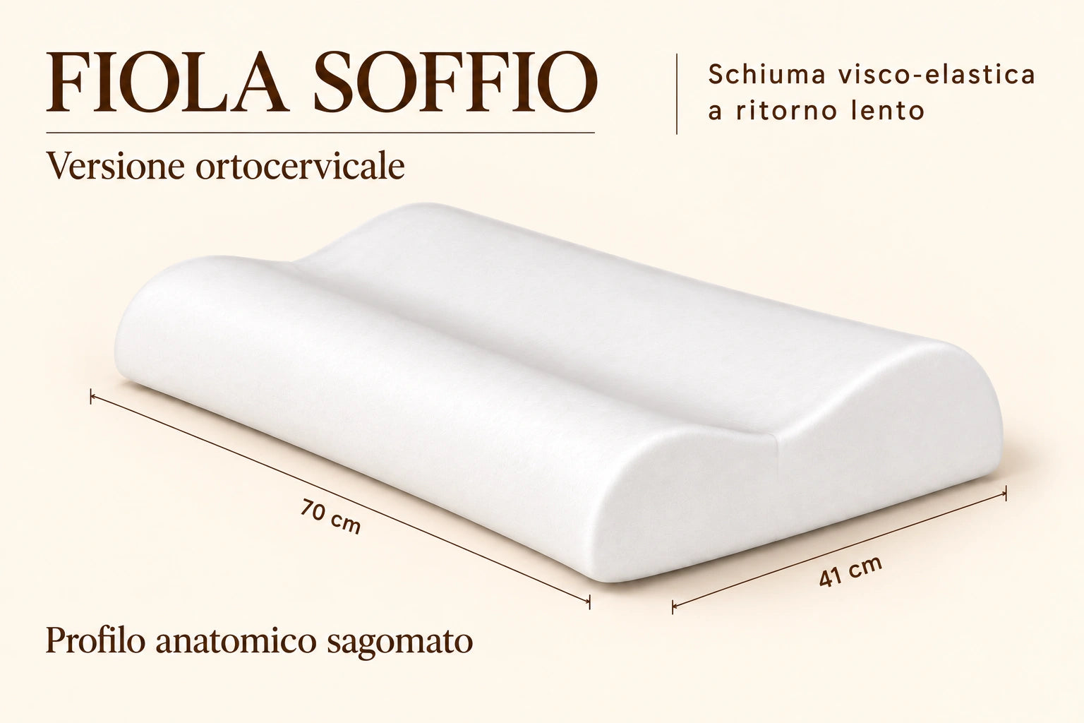 Fiola Soffio – versione ortocervicale, 70 × 41 cm